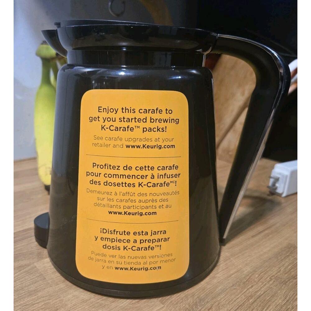 Keurig 2.0 Thermal Carafe 32oz Black & Silver Replacement Coffee Pot - 4 Cup